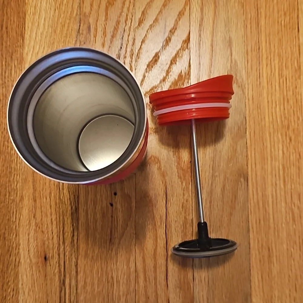 Bodum Red French Press Travel Mug - Picture 3 of 5